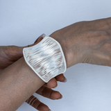 Bracelet jonc CHARLOTTE fait main en argent 999