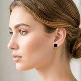 ADONIS  Schwarze Ohrstecker mit Diamanten