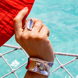 Bracelet large AMANDA en argent 925 – finition brillante