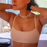 PHOEBE Blütenartige Silberkette aus Messing