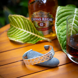 ALISA S925 Silver cuff with braided pattern – robust and modern