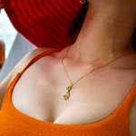 Vergoldete 925 Silber Halskette mit Seepferdchen