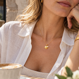 LORELEI Vergoldete Muschelkette mit Perlenanhänger - 925 Silber