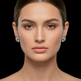 MODESTY Silver Stud Earrings | Smooth Oval 925 Earrings