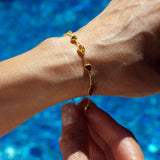 NOELLE Gold Bracelet with Colorful Stones - 925 Silver
