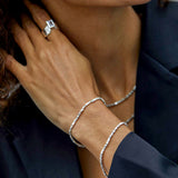 LAUREN Naturalistische Splitter Armkette aus 925er Silber - Bestseller des Jahres