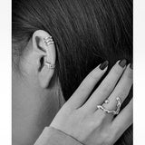 HILO Silber Earcuff – 3-Layer Ohrklemme aus 925 Sterling Silber