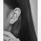 HILO Silber Earcuff – 3-Layer Ohrklemme aus 925 Sterling Silber