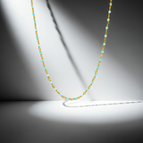 PATRICIA Gold Necklace with Amazonite Gemstone - 925 Silver