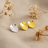 RHIANNA Silberne Blatt‑Ohrstecker – 925 Sterlingsilber