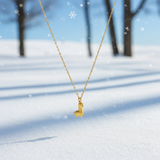 SELINE gold necklace with alpaca pendant made of 925 sterling silver