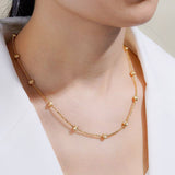 AMITY Gold Necklace | Elegant Necklace with Beads 925