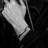 Bracelet ABRAHAM noirci en argent 925