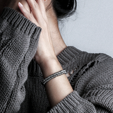 Bracelet ABNER de haute qualité, style superposé, noirci