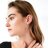 ODESSA Silber S925 zarte Ohrringe mit abstrakten Formen