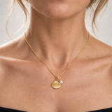 LORELEI Vergoldete Muschelkette mit Perlenanhänger - 925 Silber