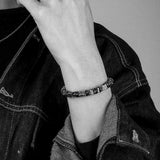 Bracelet AARON Statement, noirci