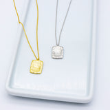 RORY gold chain with tag pendant made of 925 sterling silver