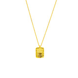 RORY gold chain with tag pendant made of 925 sterling silver